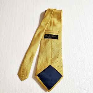 Carlo Colombo Yellow & Blue Polka Dots Silk Tie.